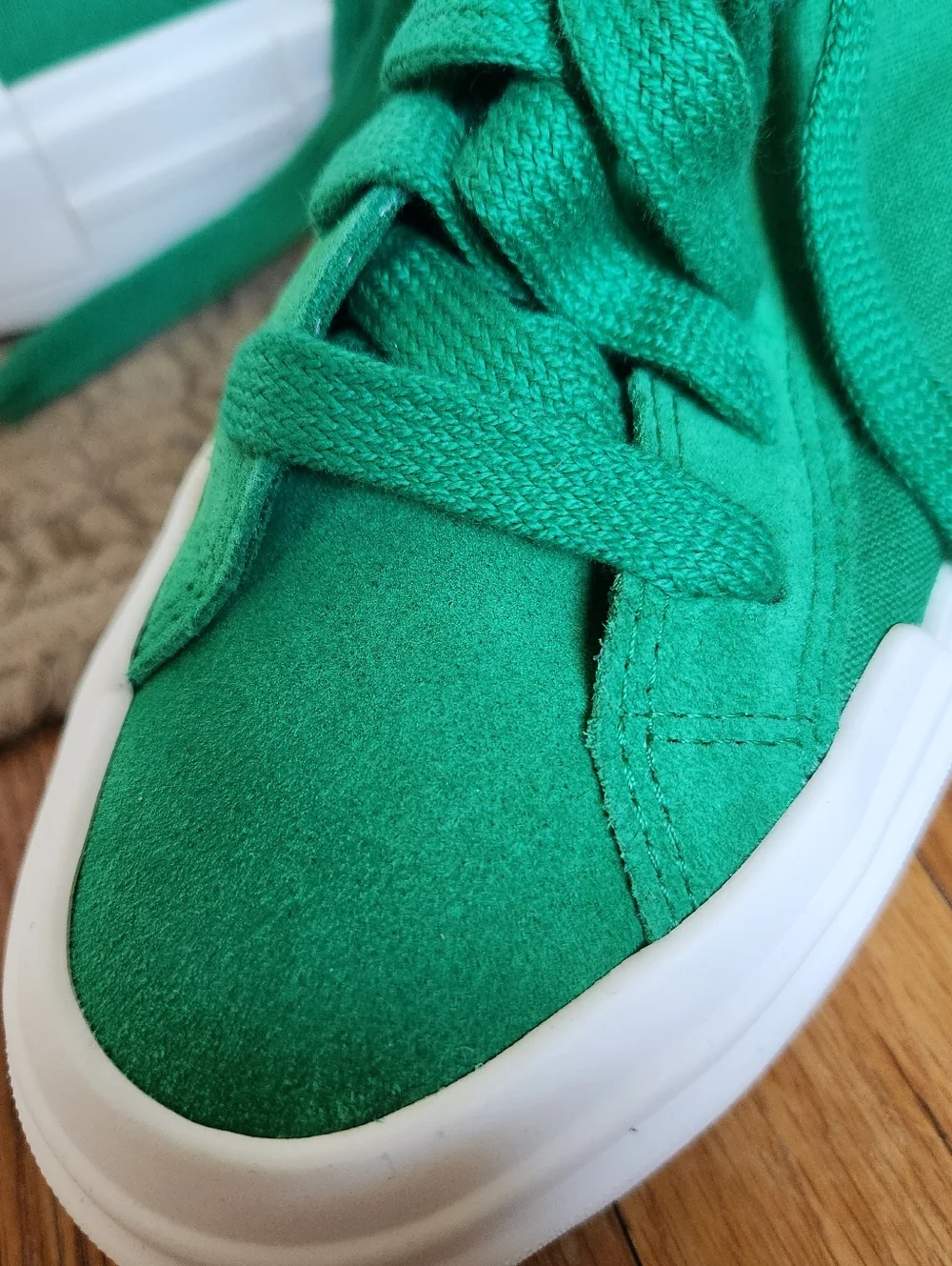 Converse Green High-Top Platform Sneakers